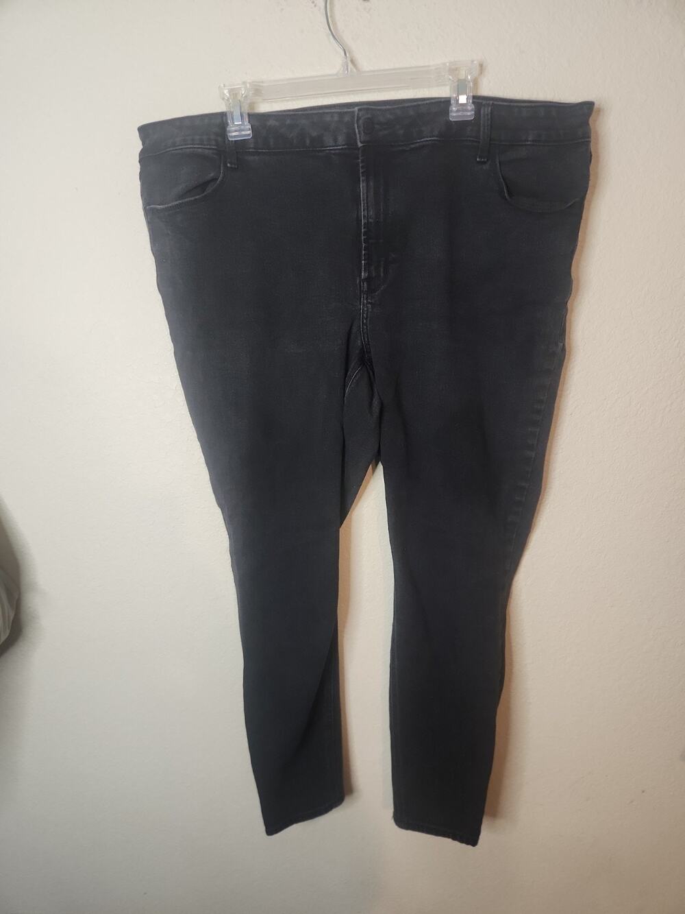 Old Navy Womens High-Rise Super Skinny Stretch Black Jeans Plus Size 22